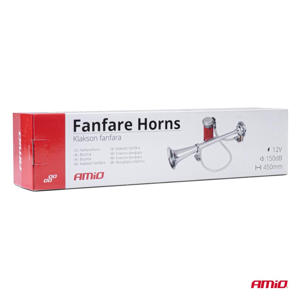 Horn Horn Horn Fanfare Chrome 12V Amio-03618