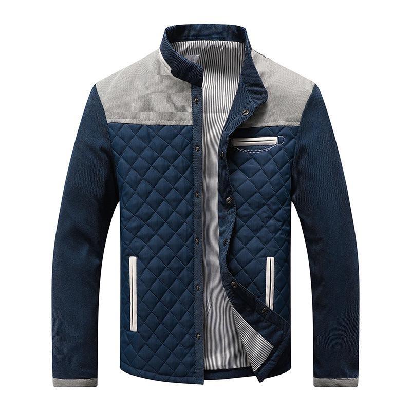 

2026 Men s Urban Fashion Stand-Up Collar Cotton Jacket - Wrinkle-Free, Long Sleeve XXXL