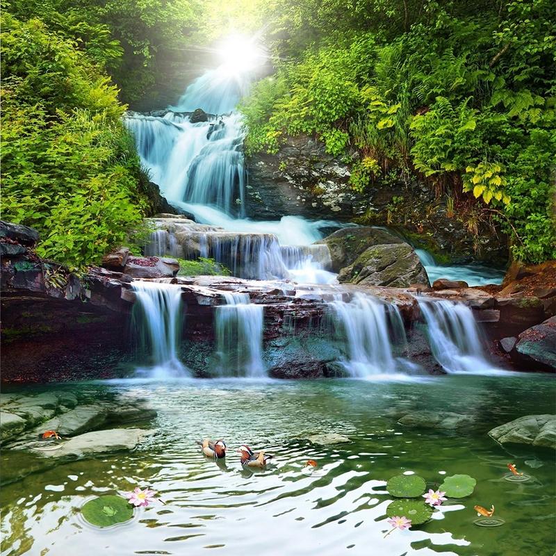 Mural Wallpaper 3d Waterfall Nature Landscape Wall Painting Living Room Tv Sofa Bedroom Study Home Decor Wall Papers