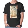 Unisex Crew Neck T-Shirt Zen Neko Graphic Short Sleeve Casual Tee