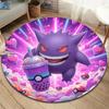Pokemon Drinks Round Area Rug,Carpet Rug for Living Room Bedroom Sofa Playroom Decor,Non Slip Floor Mat