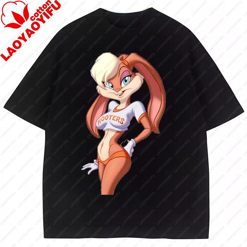 

Hot Waifu Shirt Sexy Lola Bunny Hooters Owl Boobs Funny T Shirt Anime Graphic T Shirts Aesthetic Oversized Unisexs Tee Camisa Top XS