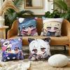 Cute Version Wuthering Waves Rinascita Cushion Cover Plush Fabric Soft Double Sided Print Sofa Cushion Cover Throw Pillow Covers