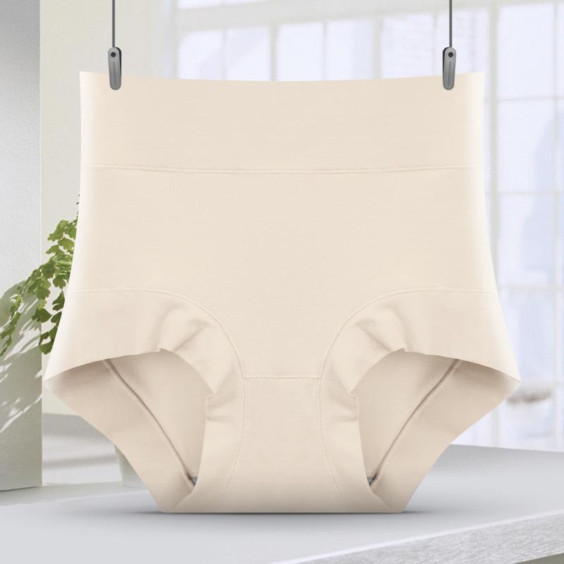 Women's Plus-Size Seamless Crotch High-Waisted Tummy Control Butt Lifting Briefs