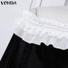 VONDA Women Summer Lace Off Shoulder Top Short Skirt Sets