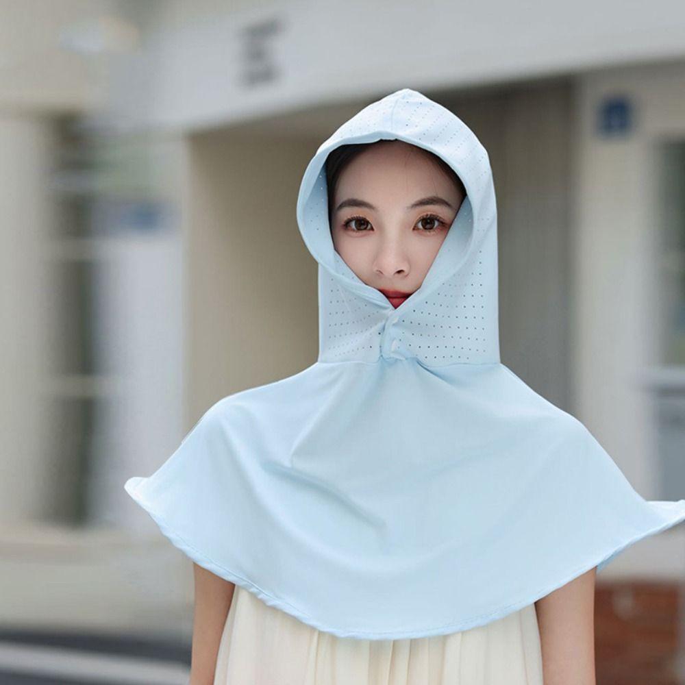 Wide Brim Ice Silk Sunscreen Hat Sunscreen Women Sun Hat Casual Shawl Fisherman Hat  Summer