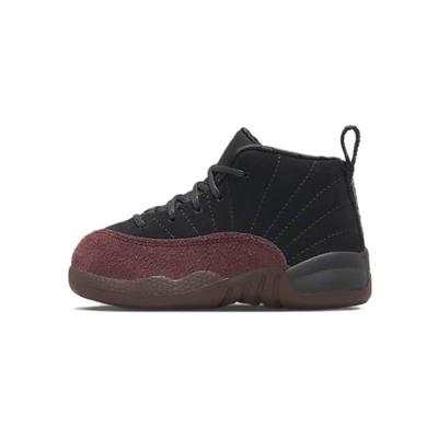 A Ma Maniére x Air 12 Retro SP TD Μαύρα Παιδικά Αθλητικά Παπούτσια Burgundy-Crush FB2687-001