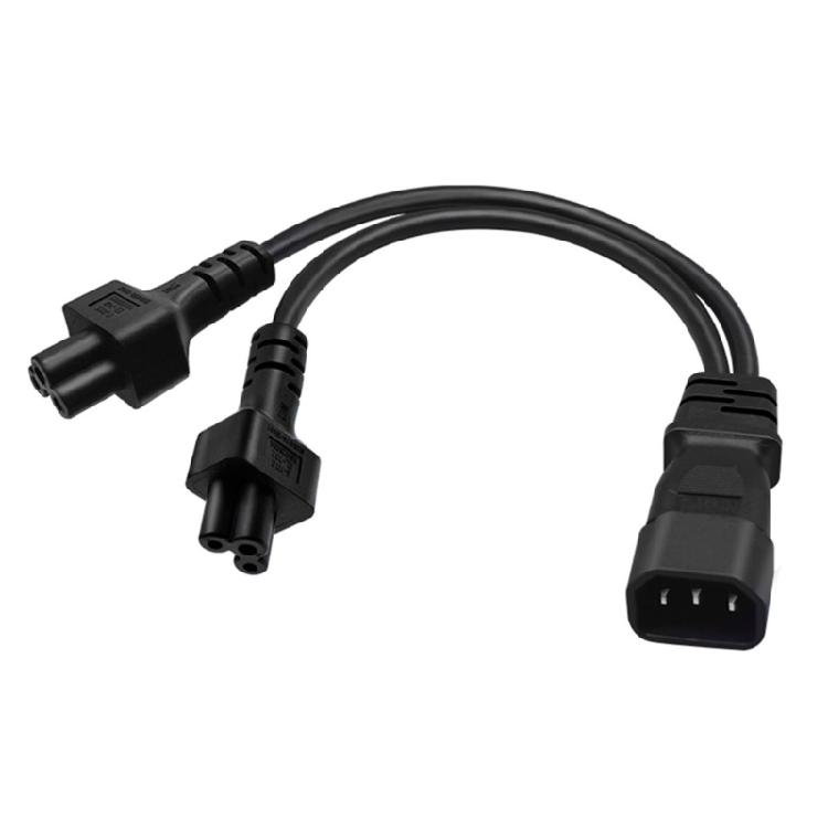 32см IEC320 C14 на IEC320 C5 + C5 Шнур питания 1 в 2 выхода Y-образный разветвитель Линия адаптера 1