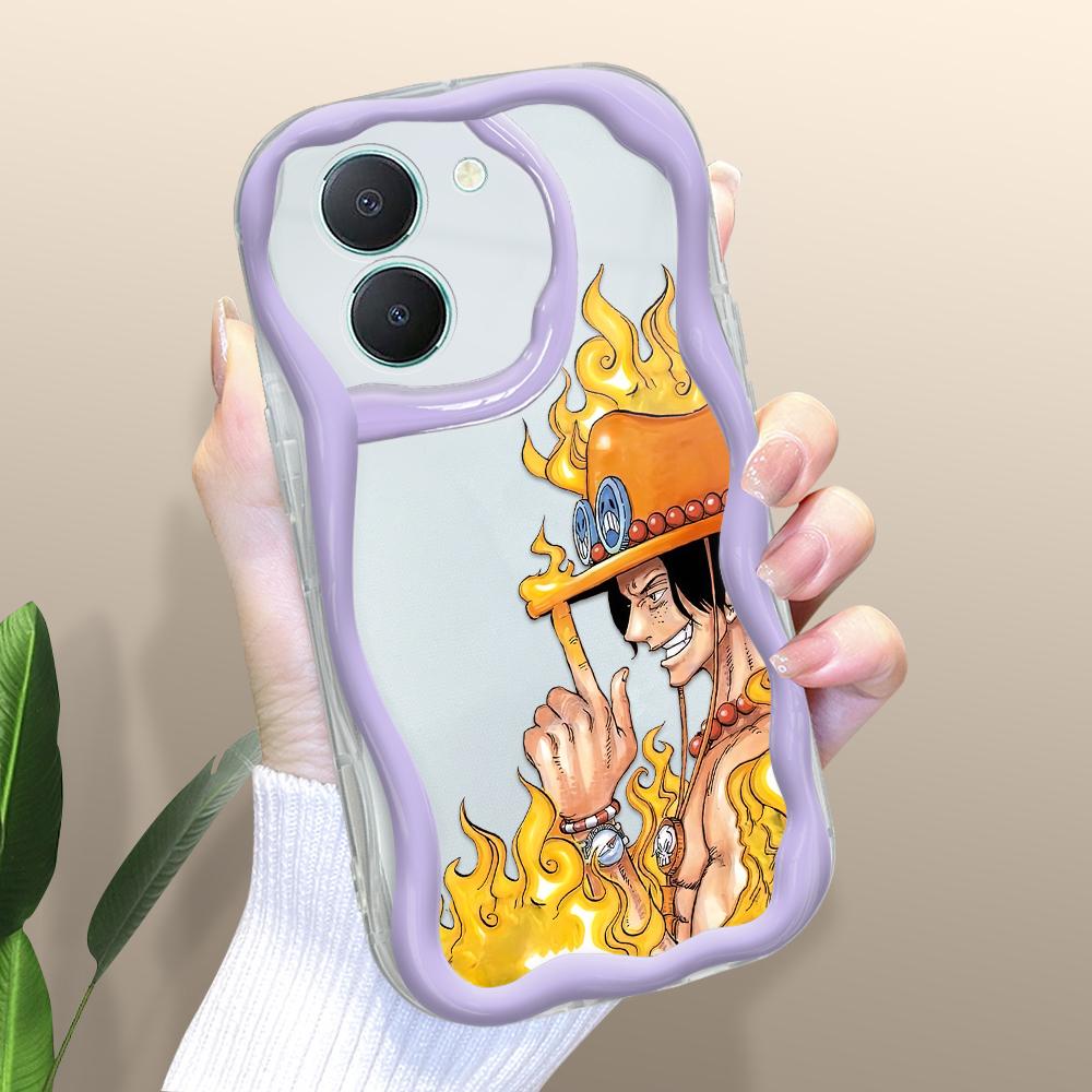 

Милый мультяшный узор, кремовая текстура, мягкий силиконовый чехол с волнистыми краями, чехол для телефона для Vivo Vivo Y18I прозрачный