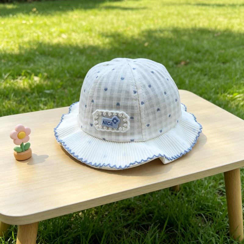 Baby Summer Sun Hat With Adjustable Breathable Fabric For Kids Protection