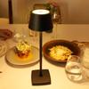 Decorative Rechargeable LED Table Night Lights Mini Gold Cordless Restaurant Touch Dimmer Table Lamp For Hotel And