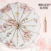 16 gold pole bone retro sun umbrella dual-purpose women's folding double-layer parasol sun protection large double sun umbrella