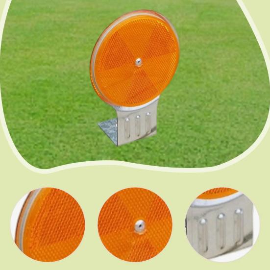 Yansıtıcı Araba Yolu İşaretleyici Çift Taraflı Uyarı İşareti Yüksek Görünürlüklü Metal Şerit Reflektörü Acil Durum İnşaatı İçin