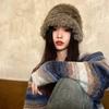 Women’s Hat Rabbit Fur Hat - Autumn Winter Warm Thickened Cold-proof Plush Bucket Hat