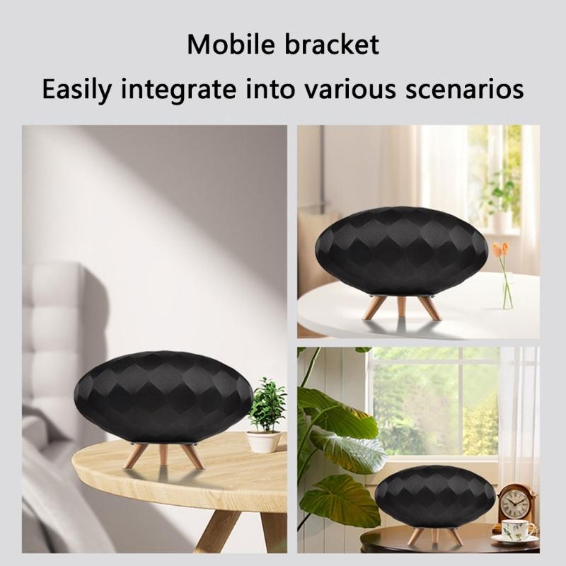 Portable Speakers Stand Metal Desk Organizers with AntiSlip Wood Feet for B&W Formation Wedge Speakers