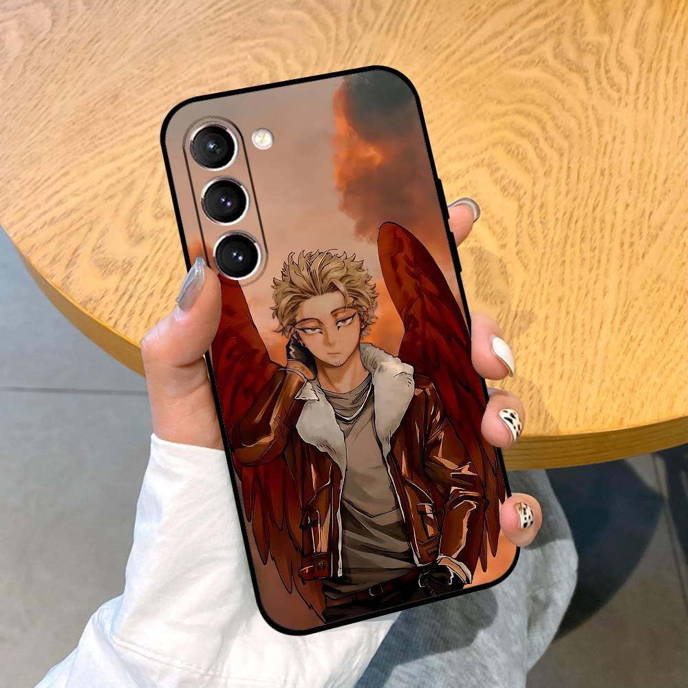 Hawks R-BNHA N-MHA Phone Case Black Ultra-thin Shockproof Case For Samsung S24/S25/S22/S30/Note20/Lite/Ultra/5G/Plus/FE