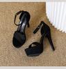 13.5cm Ultra High Thick Sole Platform Open Toe Sandals for Women - Nightclub & Runway Pole Dancing Shoes