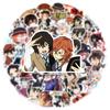 50pcs Bungo Stray Dogs Stickers Reusable Decor For Laptop Trolley Case Graffiti
