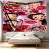 Betty Boop Print Tapestry - Portable Wall Decor Cloth, for Home, Dorm, Travel, Bedroom, Living Room - Ideal Birthday Housewarming Gift