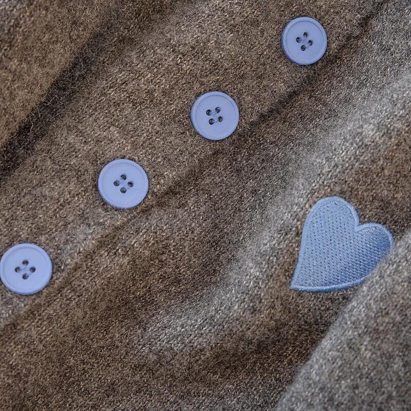 Women's Color-block Heart Pattern Sweater