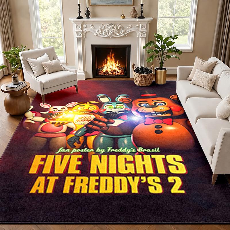Five nights at freddy Carpet Door Mat for Living Room or Bedroom Protective Mat Under Chair Office Decoration Christmas Gift Birthday Present
