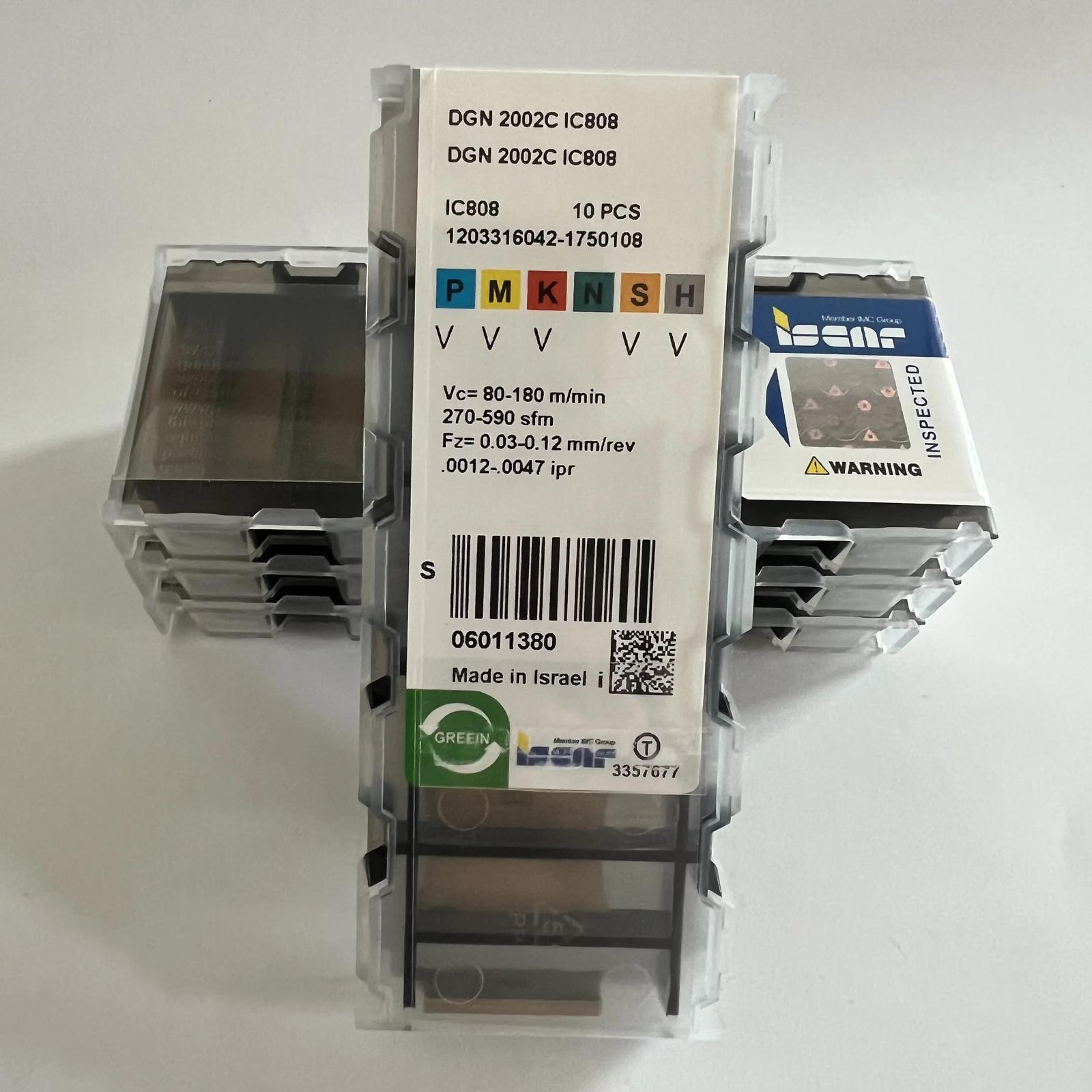 

ISCAR / DGN2002C IC808 Industrial indexable carbide inserts 10 Pcs