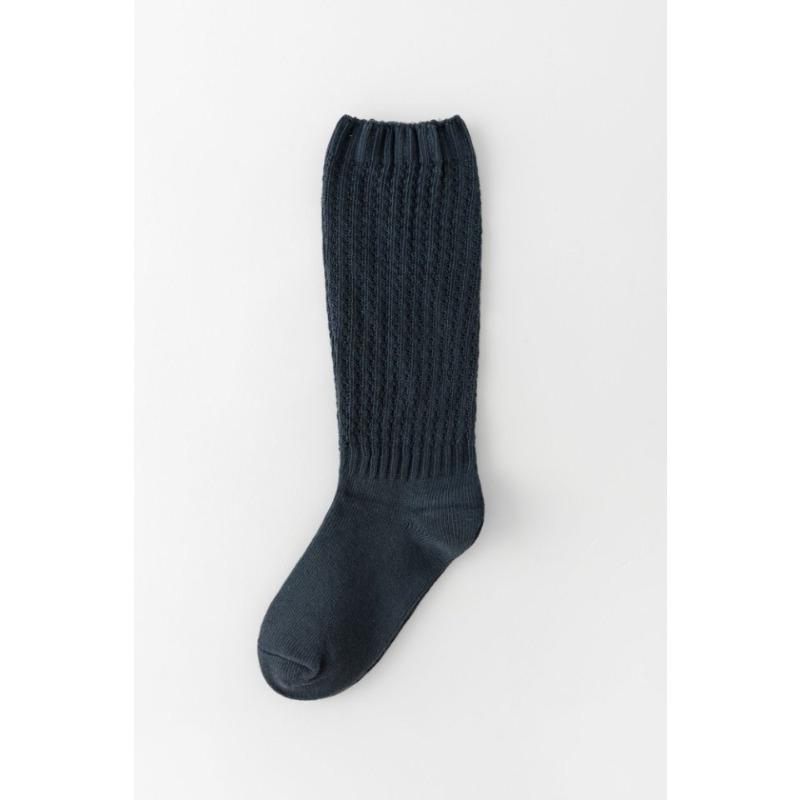 Autumn and Winter Hollowed-out Fishing Net Slimming and Long Calf Women's Socks, Half-leg Mid-calf Socks, Lantern Wide-body Pile Long Socks