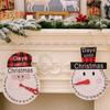 Delightful Wooden Christmas Calendar With Cheerful Snowman And Santa Hat Design