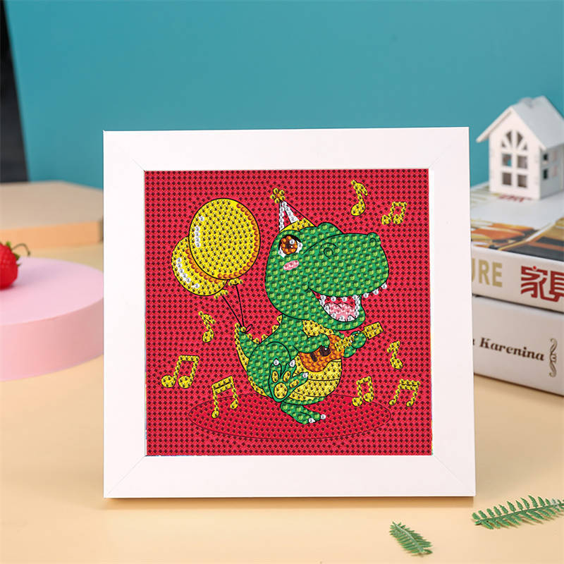 Kids Full Drill 5D Diamond Painting Kit, Cartoon Animal Handmade Diy Diamond Paste Decor Art