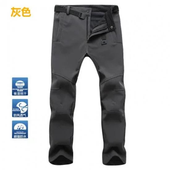 

TRVLWEGO Camping Hiking Pants Winter Woman Men Outdoor Warm Soft Shell Waterproof Fleece Windproof Trekking Skiing Trousers Asian size S