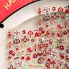 2025 Spring Festival 3D Embossed Nail Art Stickers: Waking Lion & God of Wealth Cute Decorations