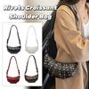 Crossbody Bag Rivets PU Dumplings Bag Small Pack Punk Style Handbags Croissant Shoulder Bag  Lady