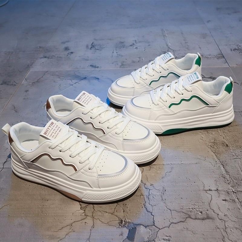 Fashion Breathable Flat Bottom Sneakers Women's Summer New Style Thick Bottom Board Shoes Trendy All Match Sport Student Women Shoes