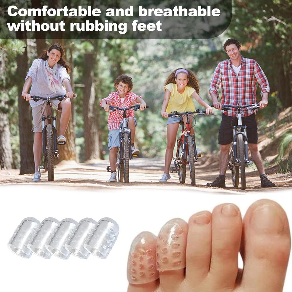 40 Pcs Silicone Toe Protectors – Pain Relief for Corns, Blisters & Friction – Soft, Breathable, Reusable Gel Toe Caps for Men & Women