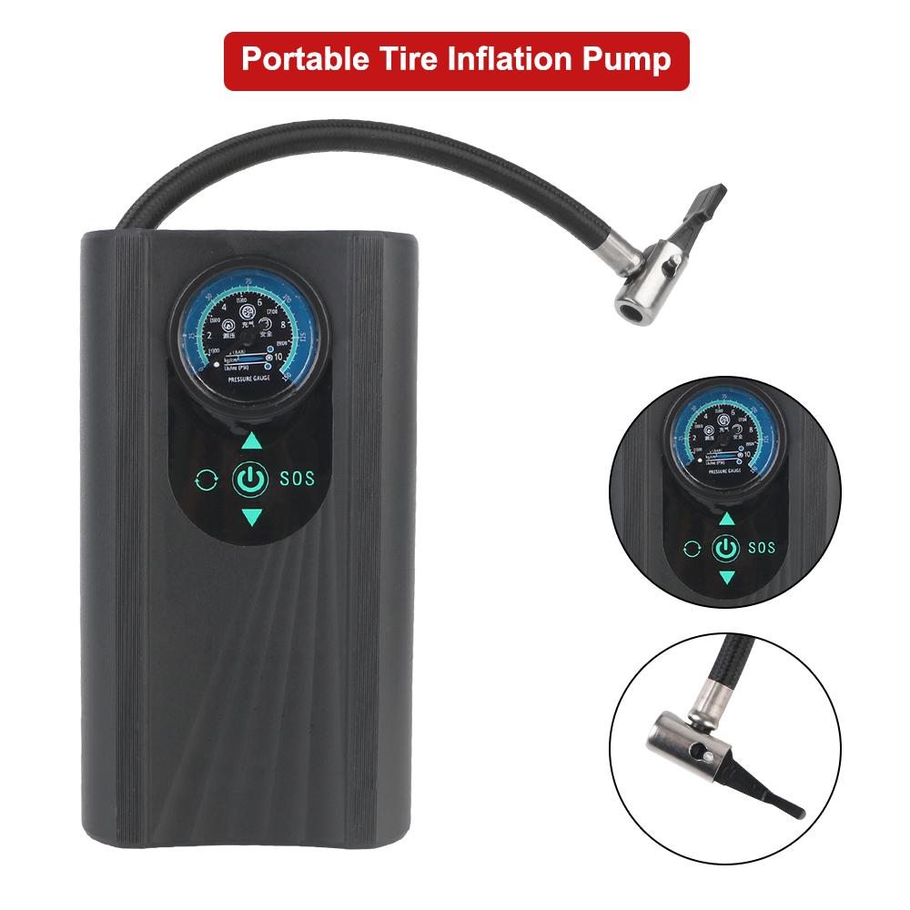 12V for Motorbike Auto Bicycle High Precision Motorcycle Tyre Inflator Electric Air Compressor Tire Accessories Quick Inflating Handheld Air Pump