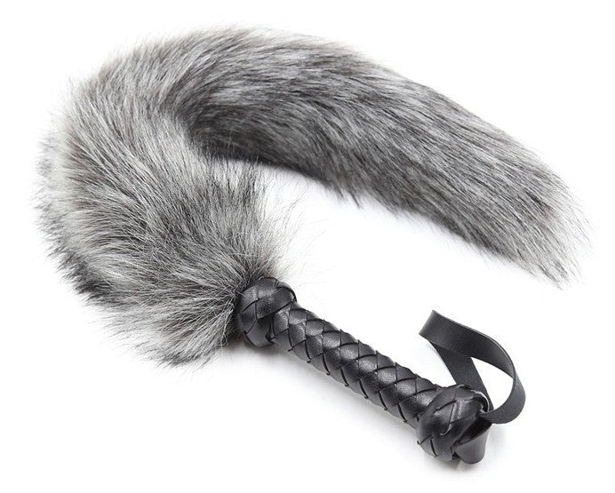 Grey Petting Whip 45cm - Correct Me - Whips, Crops & Feather Dusters
