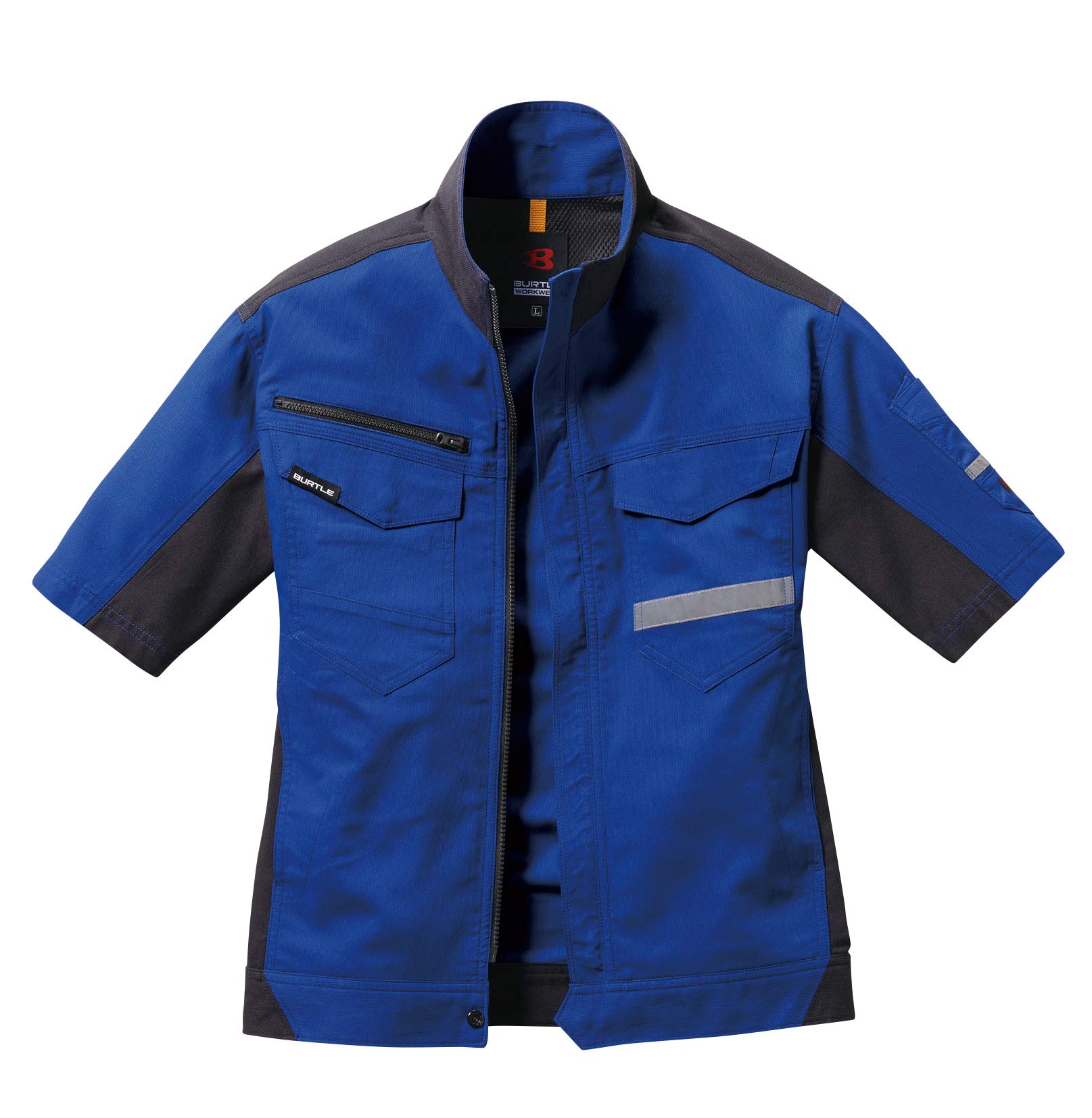 

BURTLE Short Sleeve Jacket 9096 42 Royal Blue 5L Sweat Quick (Unisex) [Static Care, Wicking, Drying, Stretch]