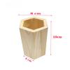 Pencil Holder Office Desk Wood Square/Round/Hexagon Pen Holder Pen Pot Cup Case Container Stationery Storage Organiser Supplies