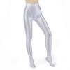 Dames Metalliske Falske Todelte Tights Høy Midje Yoga Fitness Leggings