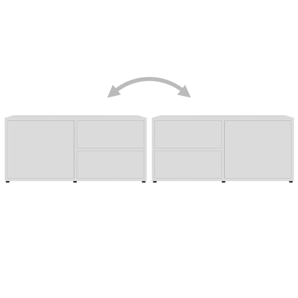 Moderner Eleganter Fernsehmöbel Für Das Wohnzimmer, Niedriger Schrank Mit Schubladen, 80x34x36 Cm