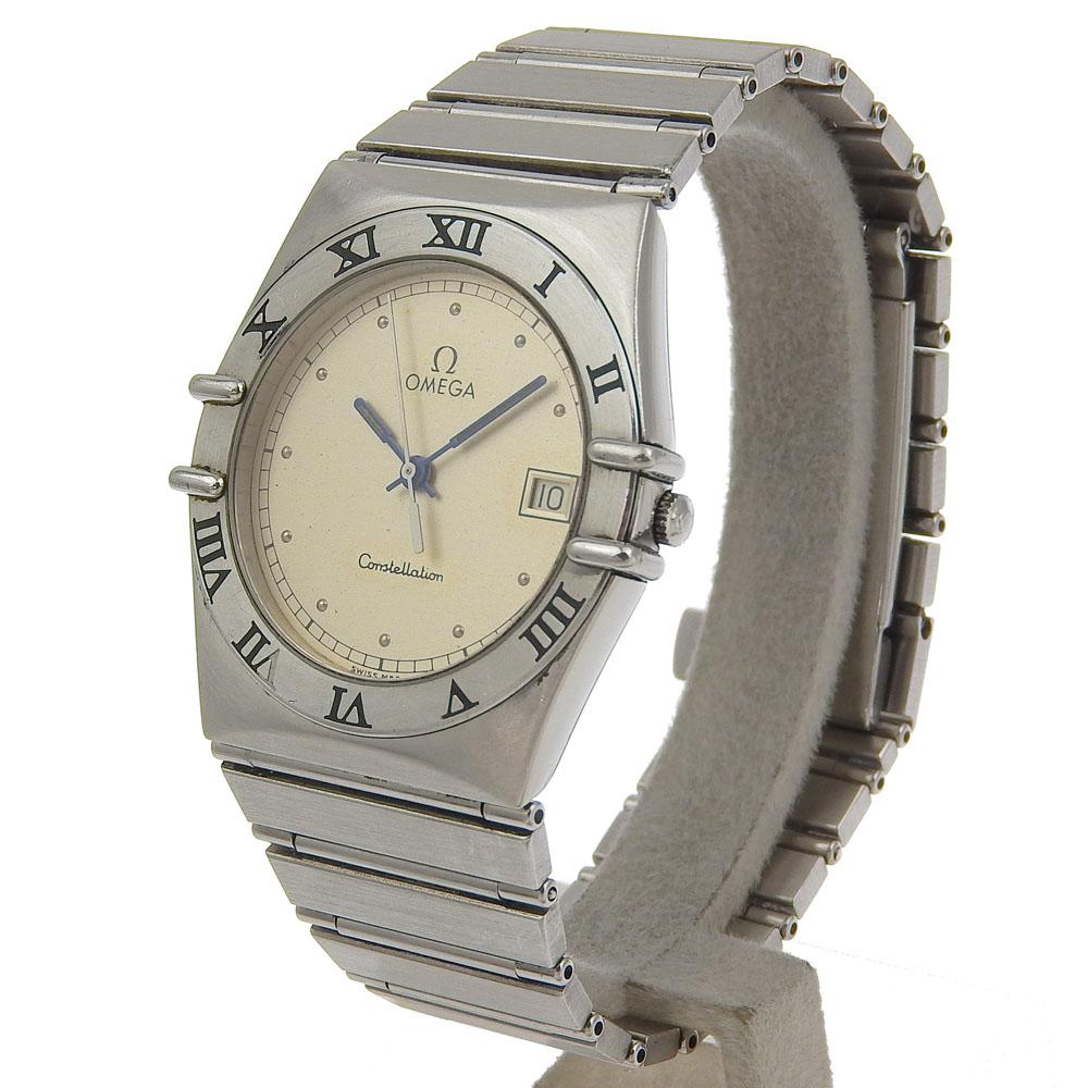 OMEGA Constellation Watches Date grayDial Stainless Steel Quartz Analog display Boys Used