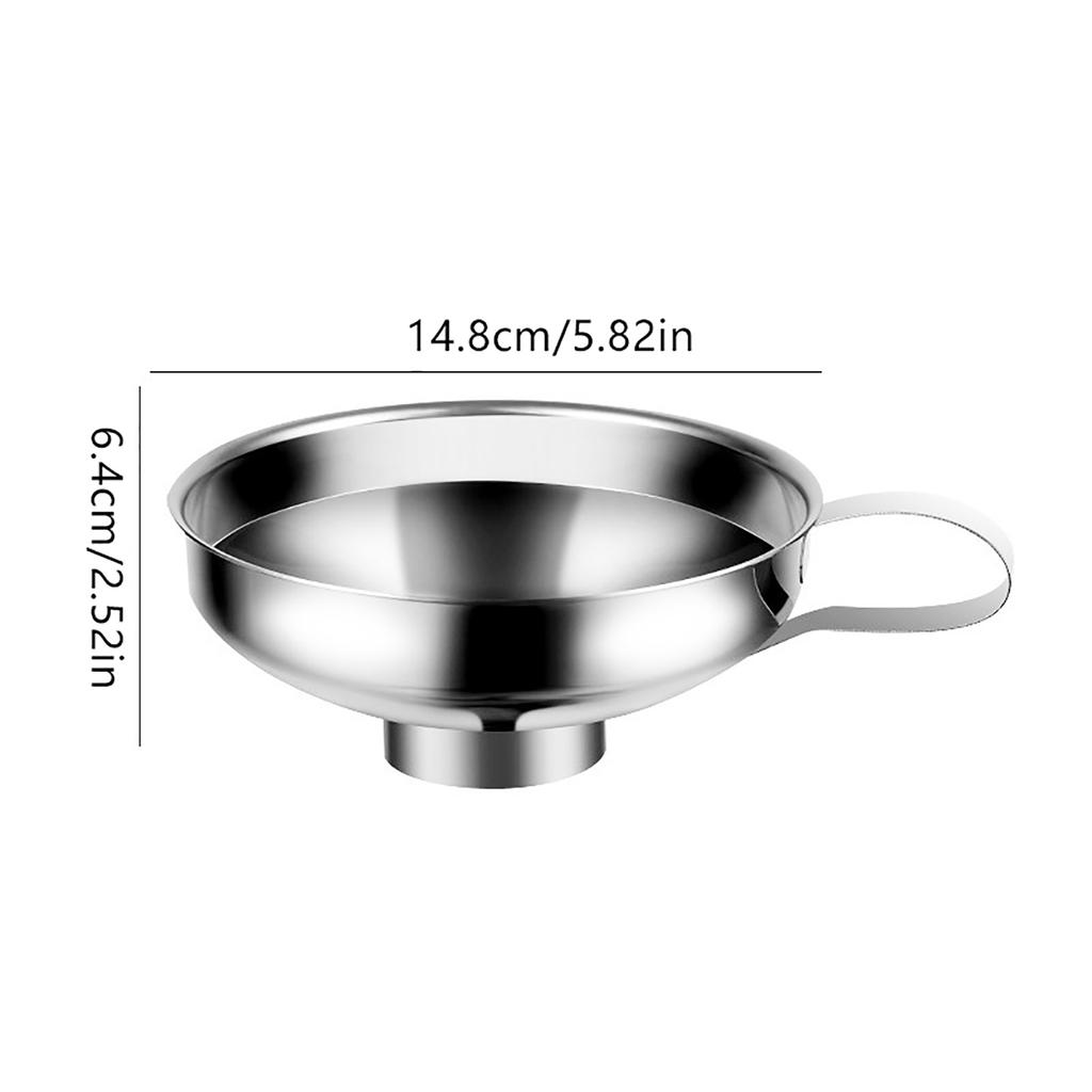 1/2 Pcs Stainless Steel Wide Mouth Funnel Kitchen And Household Large Diameter Funnel Multifunctional Jam Canning Funnel