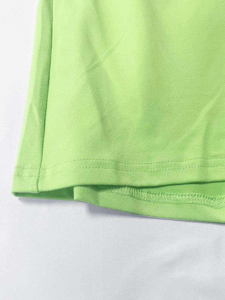 European-American Street Style Color Block Raglan T-shirt & High Waist Shorts Set - 2026 Hot Girl Casual Wear