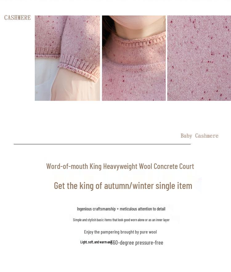 Women's Wool Ruffled Knit Turtleneck Sweater - Slimming Base Layer for Autumn/Winter Warmth