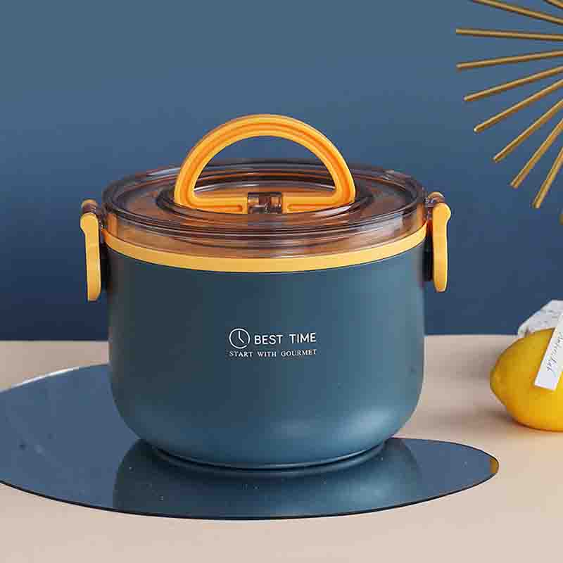 Stainless Steel Insulated Lunch Box for Female Students Cute Large Capacity Fruit Lunch Box with Tableware
