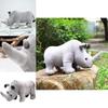 Realistic Rhino Plush Toy For Boys Animal Zoo Stuffed Doll Birthday Gift For Kids Soft And Cuddly