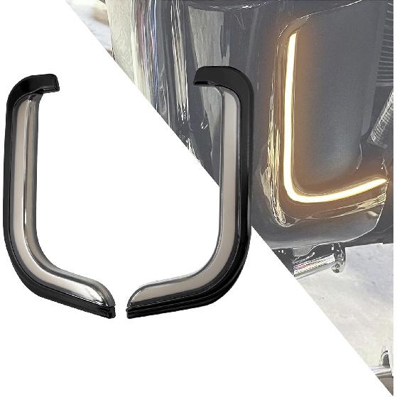 Motorcycle LED Lower Fairing Accent Lights Turn Signal Light Running Light Fit for Harley Touring Electra Glide Street Glide Road Glide Tri Glide