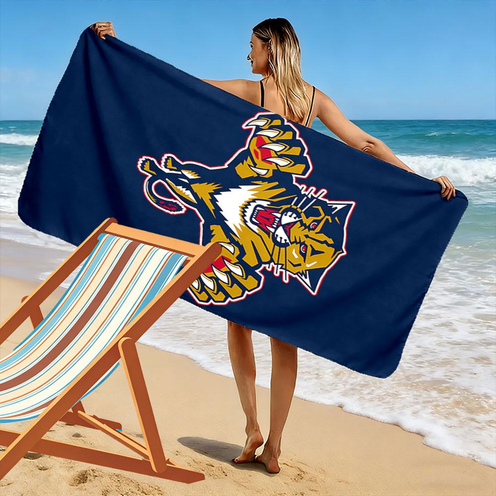 Fierce Panther Clawing Design Patterned beach towel quick dry perfect for travel outdoor sports jogging the beach and swimming