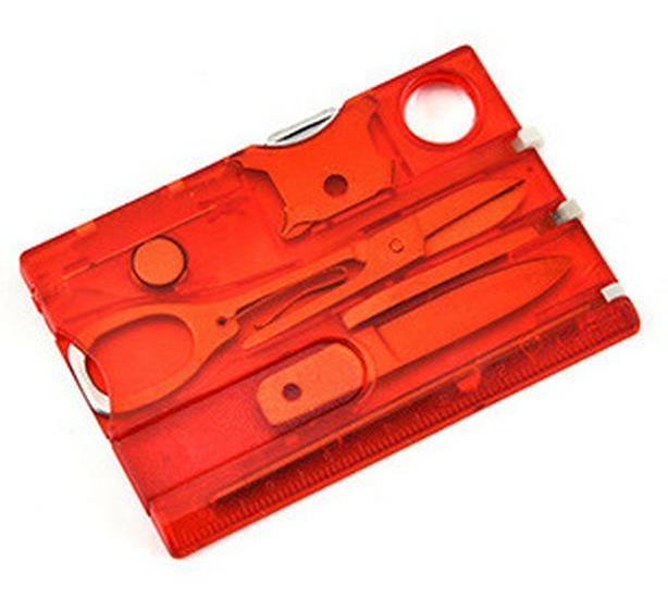 Schweizer Karten Schönheits- & Multitool-Kombination rot
