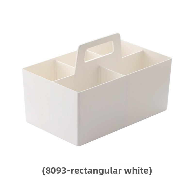 Rectangular Hand-held Basket Desktop with Compartments, Drawer Storage Box, Stackable Storage, Partition Basket Storage Box